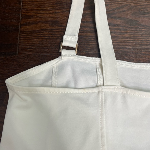 Girl's Large H&M White Strappy Bodysuit with Golden Buckle Details 🤍✨ - Picture 4 of 8